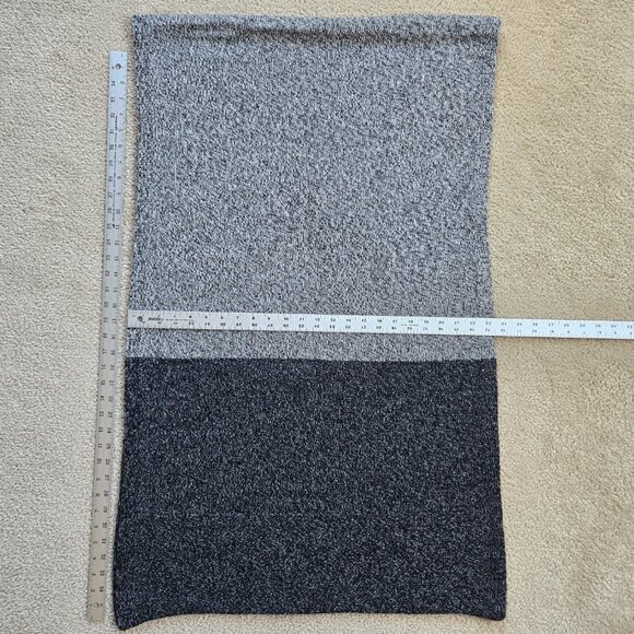 Theory Marled Cashmere Thick Oversized Knit Scarf Grey